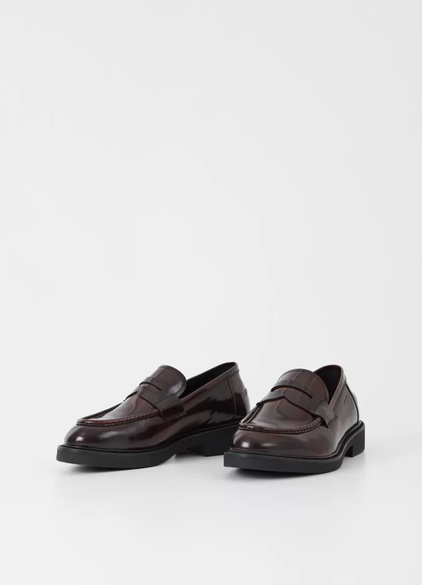 Loafers*Vagabond Alex W Loafer Dark Red Polished Leather