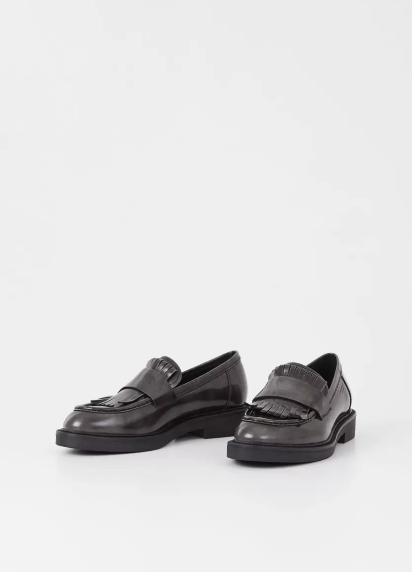 Loafers*Vagabond Alex W Loafer Dark Grey Polished Leather