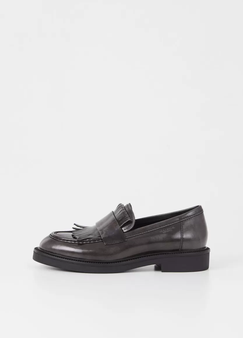 Loafers*Vagabond Alex W Loafer Dark Grey Polished Leather