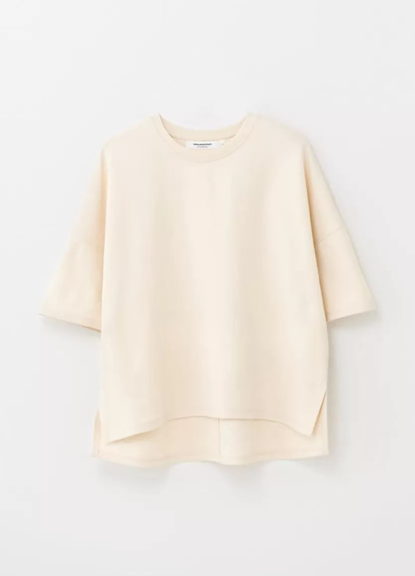 T-Shirts*Vagabond Boxy T-Shirt Off White Textile