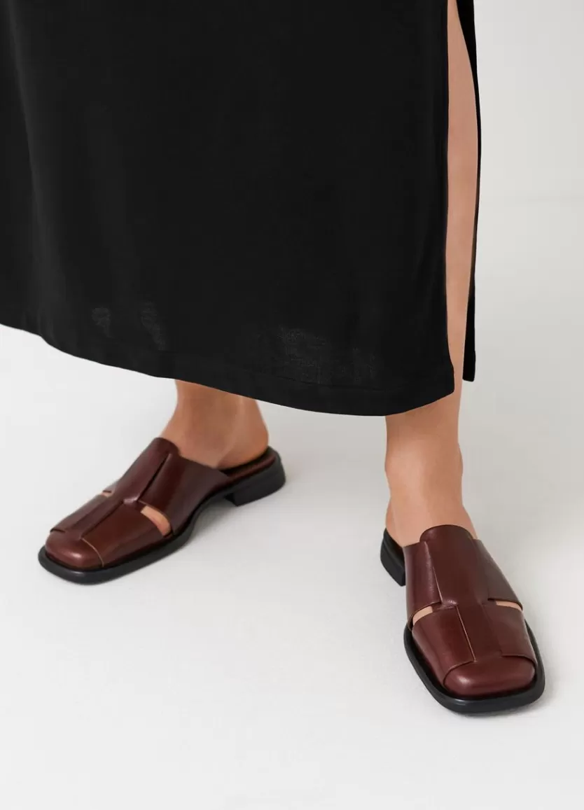 Mules*Vagabond Brittie Mules Dark Brown Leather