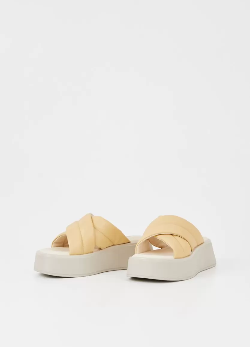 Sandals*Vagabond Courtney Sandals Light Yellow Leather