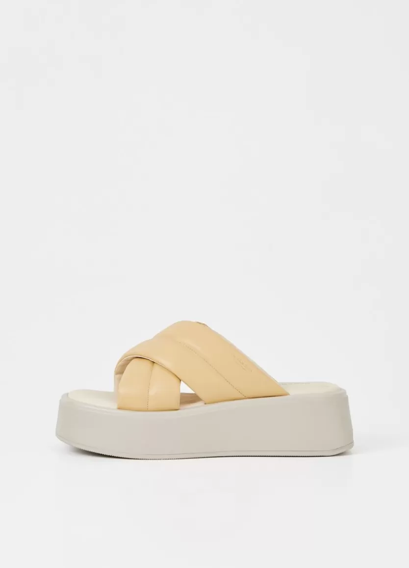 Sandals*Vagabond Courtney Sandals Light Yellow Leather