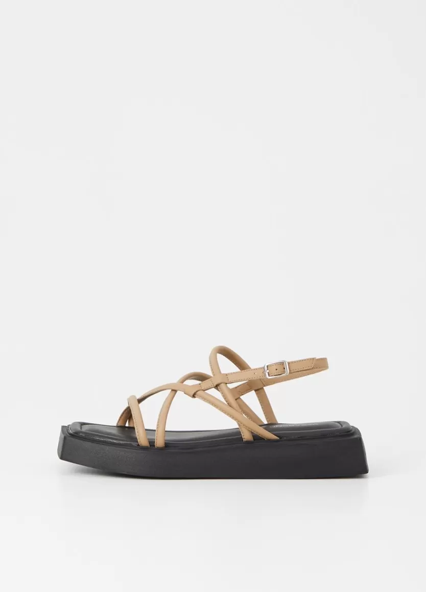 Sandals*Vagabond Evy Sandals Beige Leather