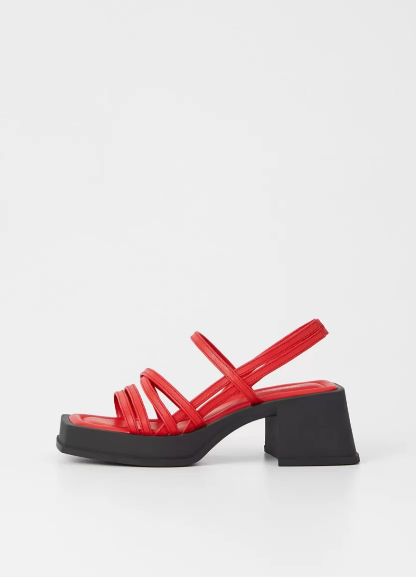 Sandals*Vagabond Hennie Sandals Red Leather