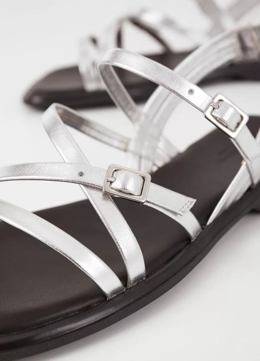 Sandals*Vagabond Izzy Sandals Silver Metallic Leather