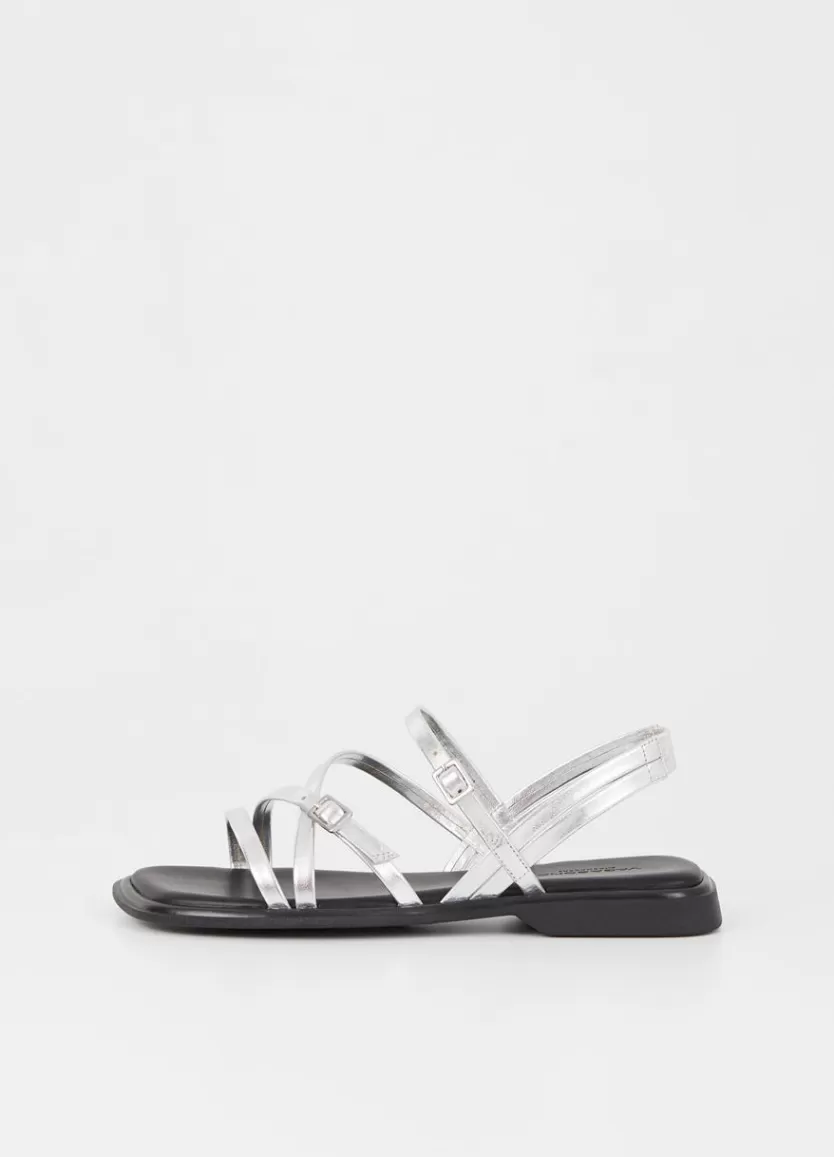 Sandals*Vagabond Izzy Sandals Silver Metallic Leather