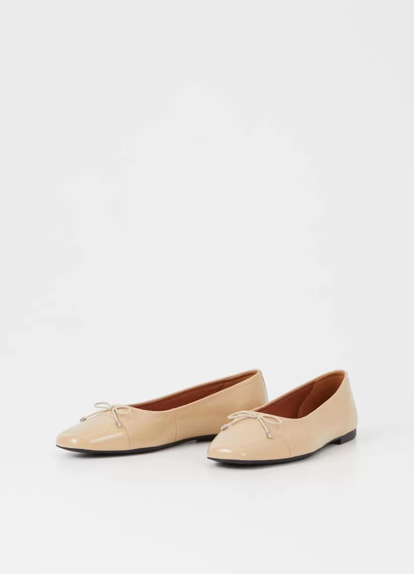 Ballet Flats*Vagabond Jolin Shoes Beige Patent Leather