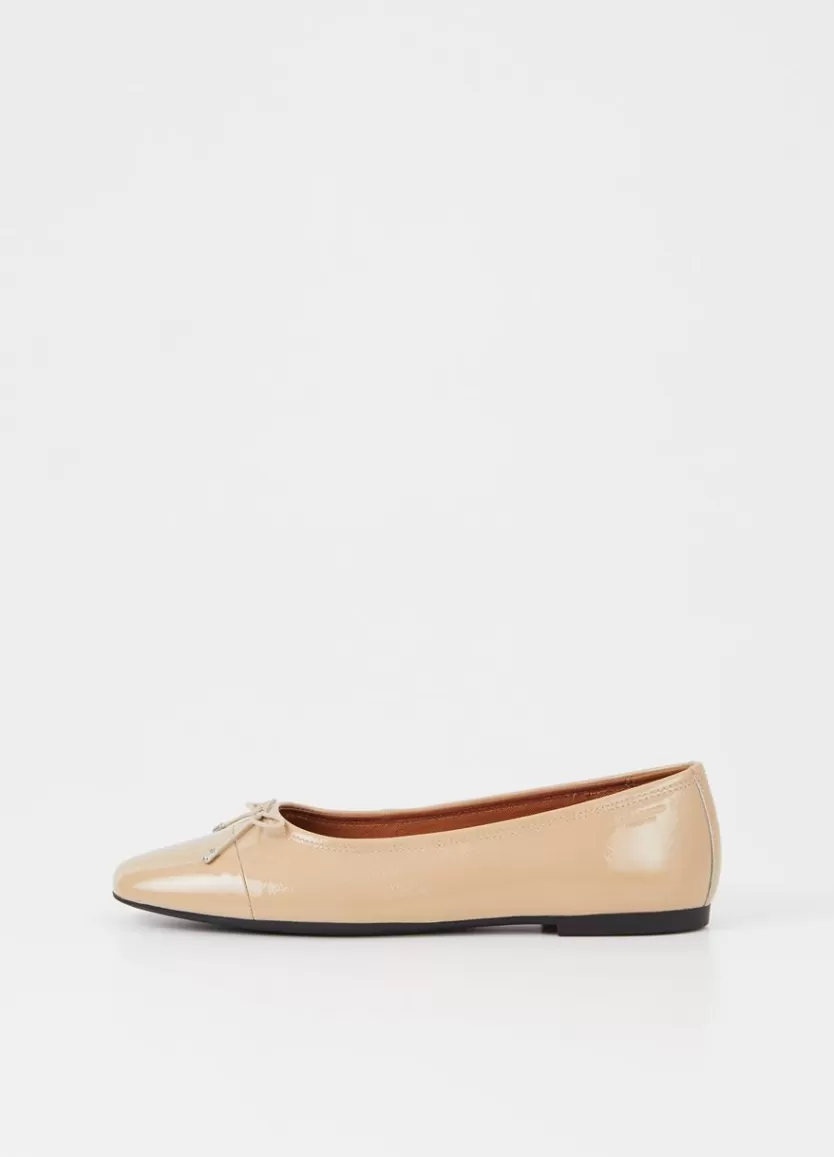 Ballet Flats*Vagabond Jolin Shoes Beige Patent Leather