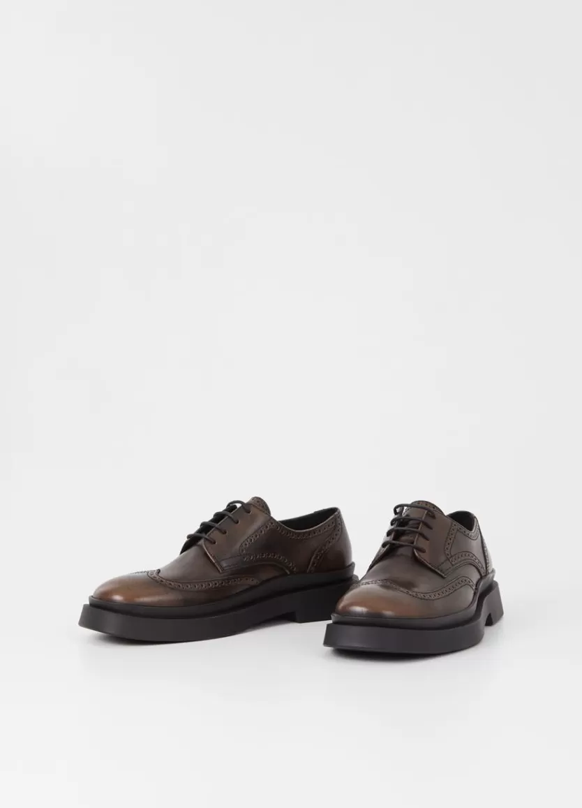 Dress Shoes*Vagabond Mike Shoes Brown Brush Off Leather