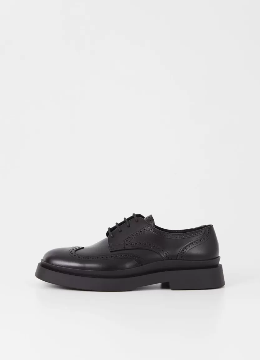 Dress Shoes*Vagabond Mike Shoes Black Leather