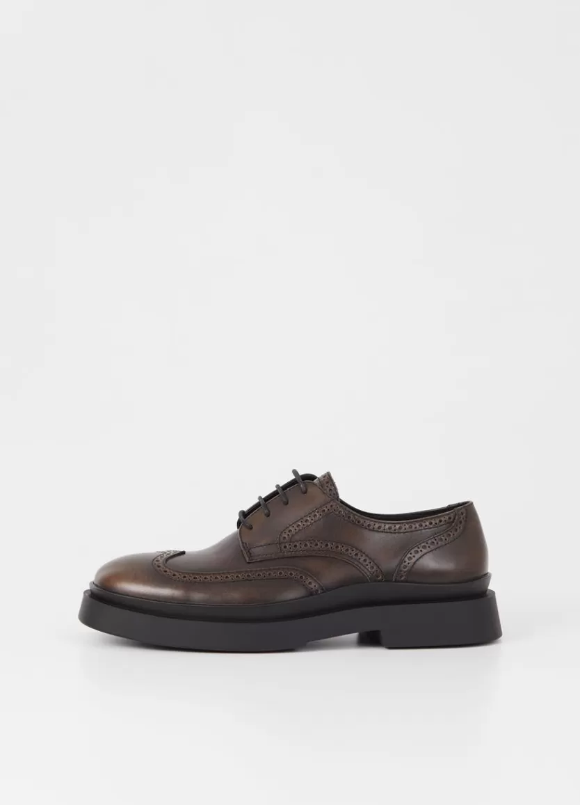 Dress Shoes*Vagabond Mike Shoes Brown Brush Off Leather