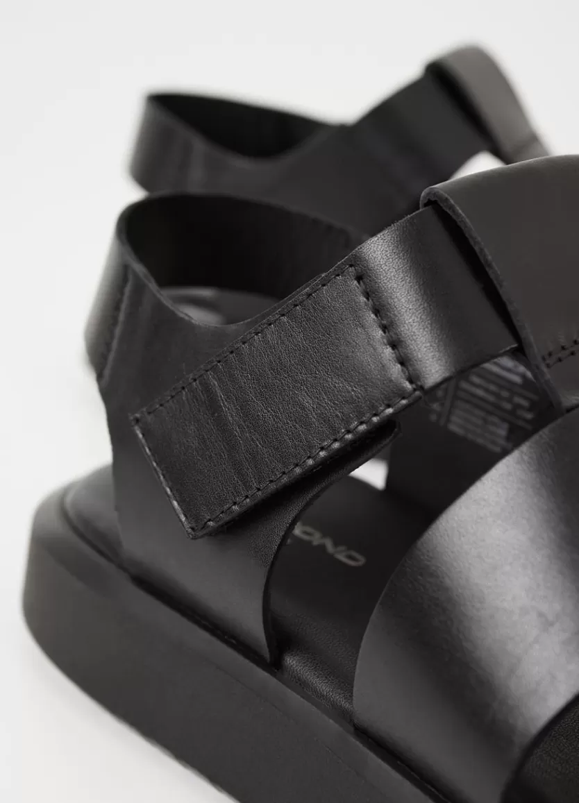 Sandals*Vagabond Nate Sandals Black Leather