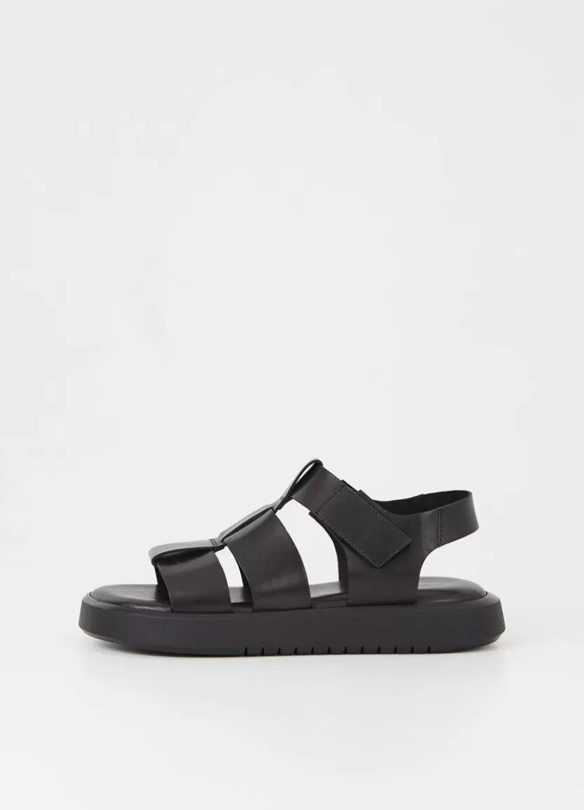 Sandals*Vagabond Nate Sandals Black Leather