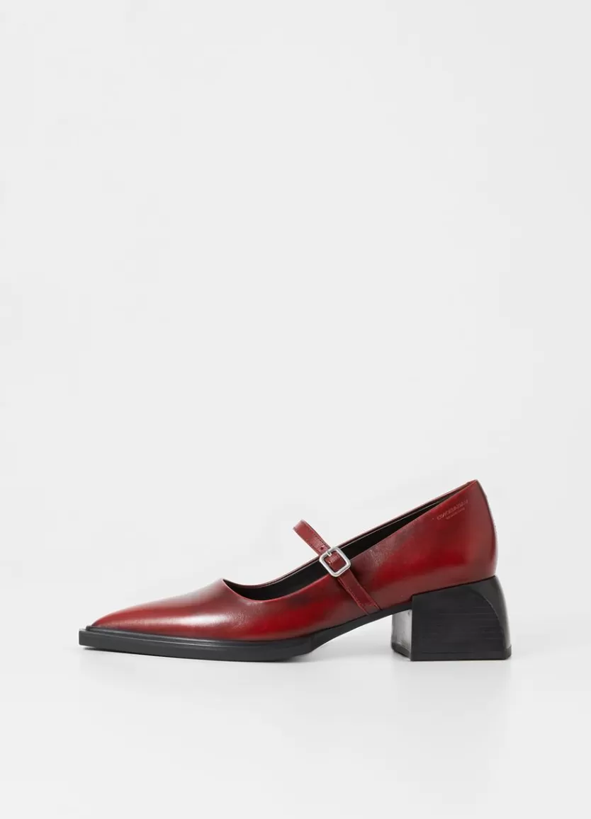 Mary Janes*Vagabond Vivian Pumps Red Brush Off Leather